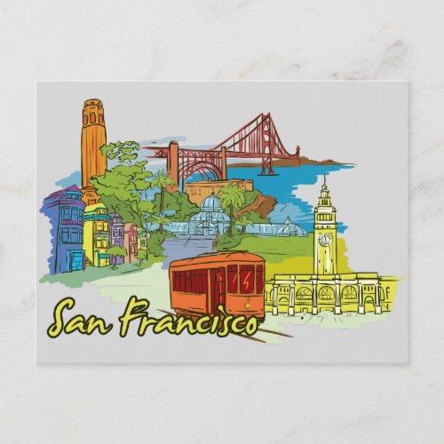 San Francisco California Famous City Postcard