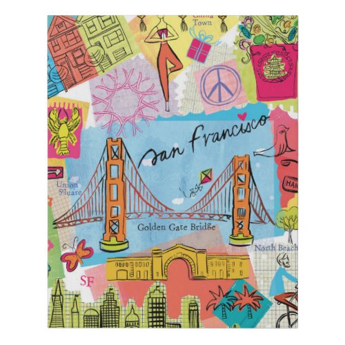 San Francisco California Faux Canvas Print