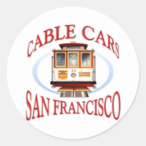 San Francisco California Gift Classic Round Sticker