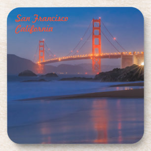 San Francisco California Golden Gate Bridge Beverage Coaster
