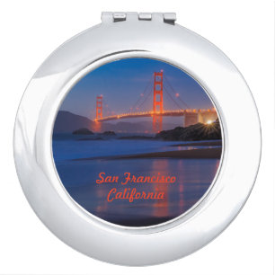 San Francisco California Golden Gate Bridge Compact Mirror