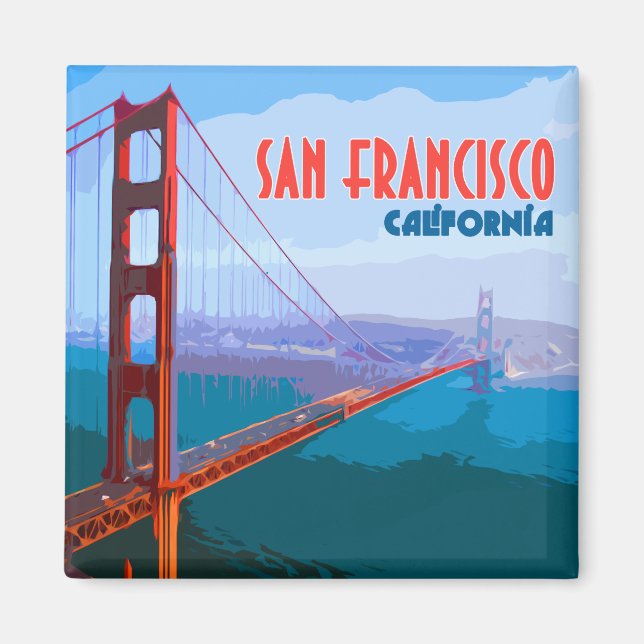 San Francisco California Golden Gate Bridge Magnet (Front)