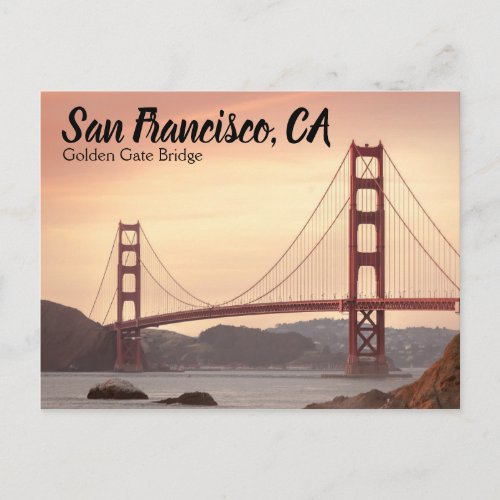 San Francisco California Golden Gate Bridge Postcard