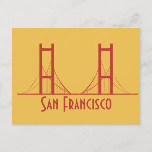 San Francisco California Golden Gate Bridge Postcard