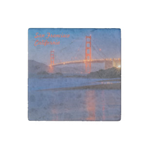San Francisco California Golden Gate Bridge Stone Magnet
