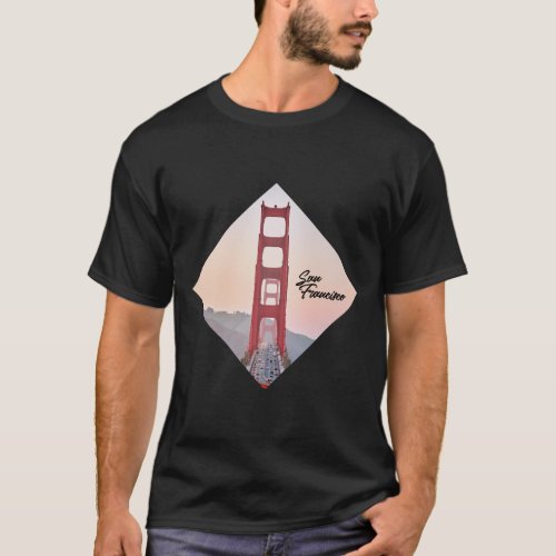 San Francisco California Golden Gate Bridge Sunshi T_Shirt