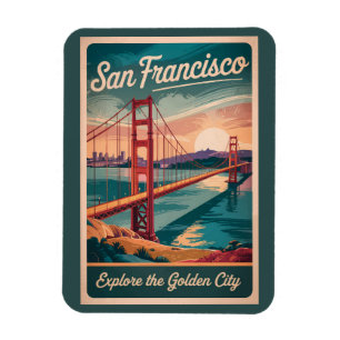 San Francisco California Golden Gate Bridge Travel Magnet
