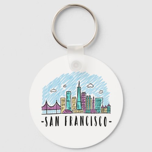 San Francisco California Golden Gate Bridge  USA Keychain