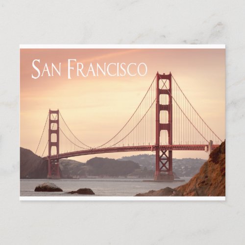 San Francisco California Golden Gate Bridge USA Postcard