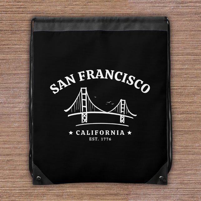 San Francisco California Golden Gate Landscape Drawstring Bag (Creator Uploaded)