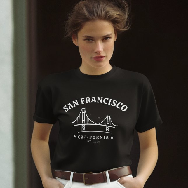 San Francisco California Golden Gate Landscape T-Shirt (Creator Uploaded)