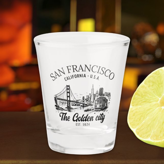 San Francisco California Golden Gate  Shot Glass (Creator Uploaded)