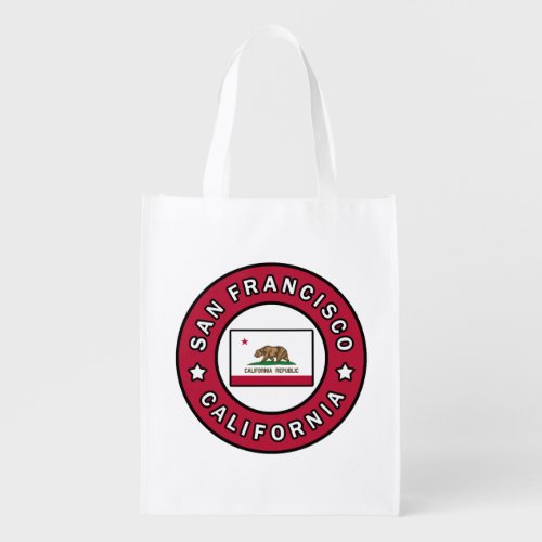 San Francisco California Grocery Bag