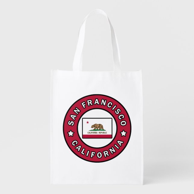 San Francisco California Grocery Bag (Front)