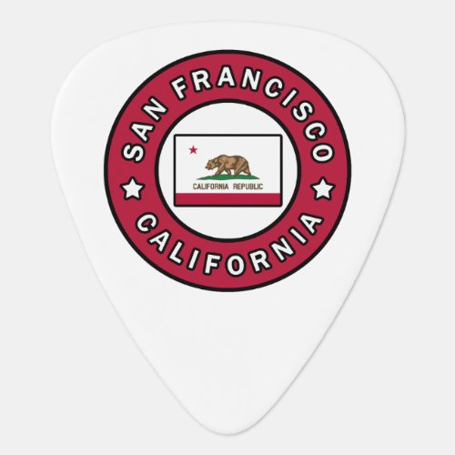 San Francisco California Guitar Pick