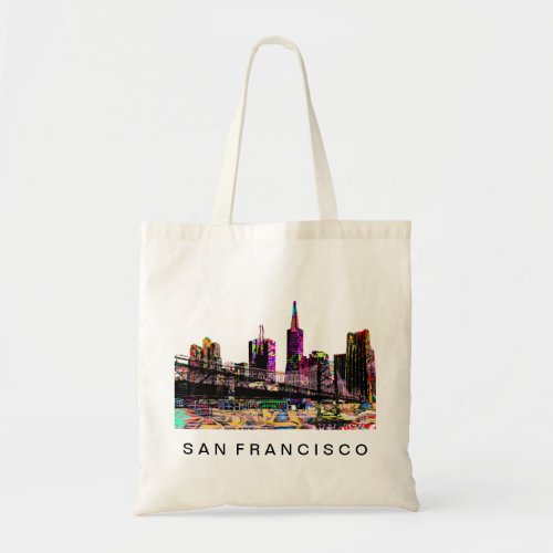 San Francisco California in graffiti Tote Bag