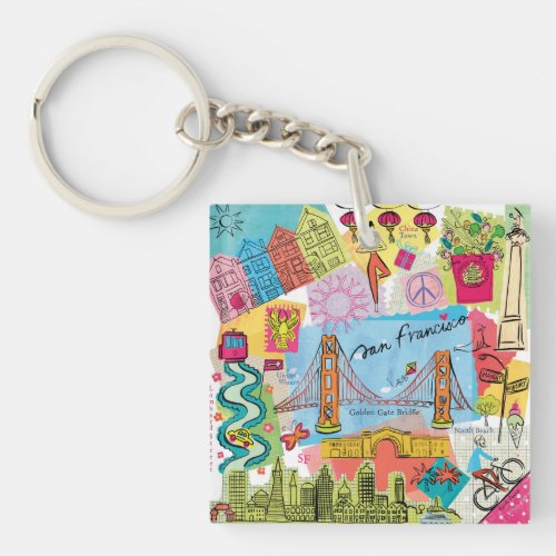 San Francisco California Keychain