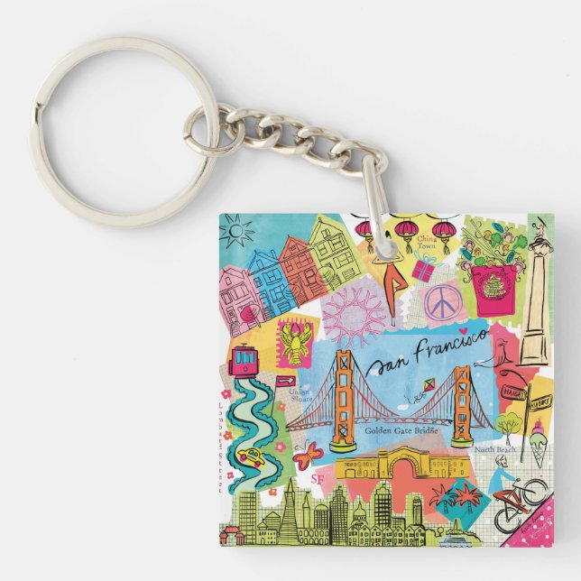 San Francisco, California Keychain (Front)