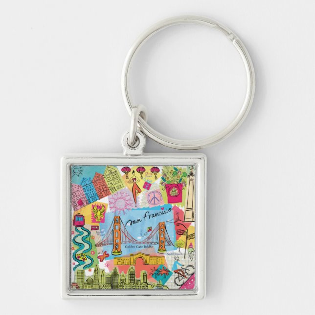 San Francisco, California Keychain (Front)