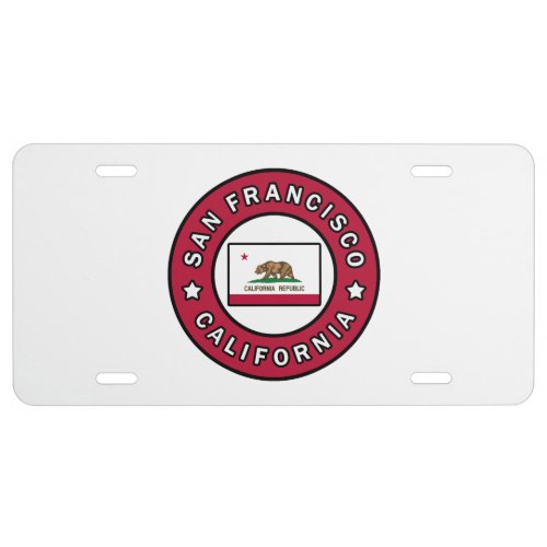 San Francisco California License Plate