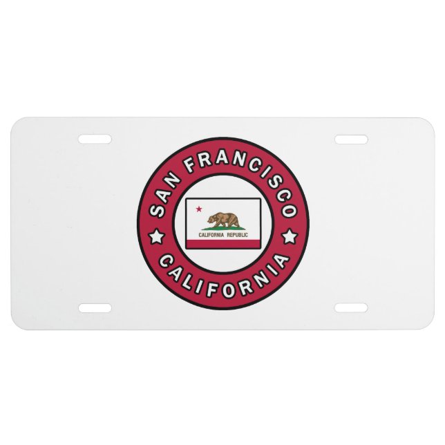San Francisco California License Plate (Front)