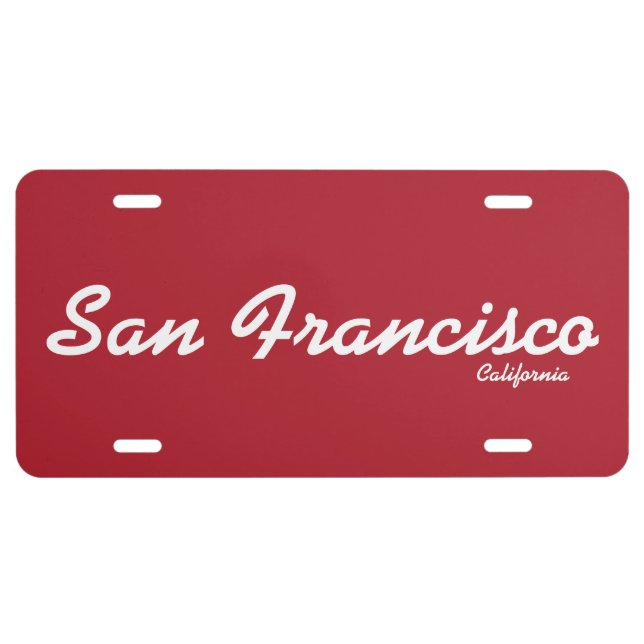 San Francisco, California License Plate (Front)