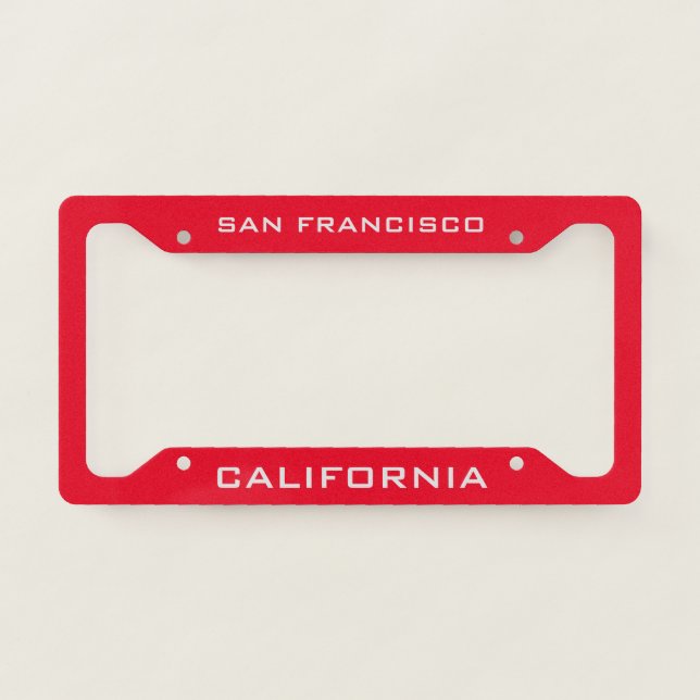 San Francisco California  License Plate Frame (Front)
