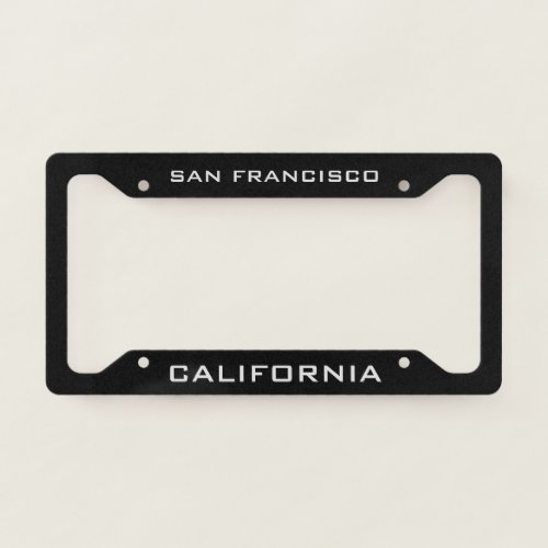San Francisco California  License Plate Frame