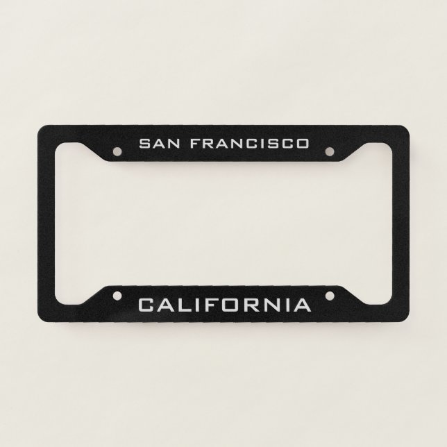 San Francisco California  License Plate Frame (Front)