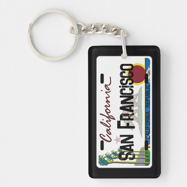 San Francisco California license plate keychain (Front)