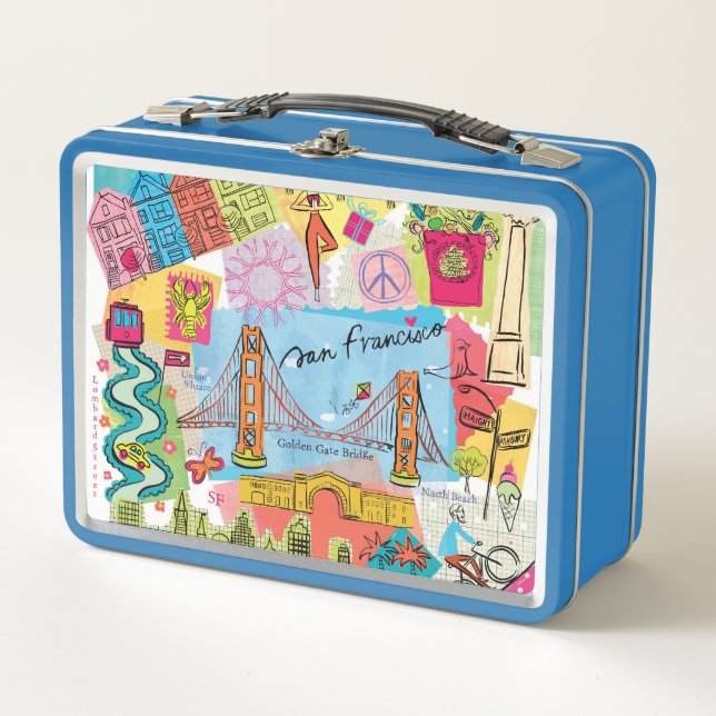 San Francisco, California Metal Lunch Box (Front)