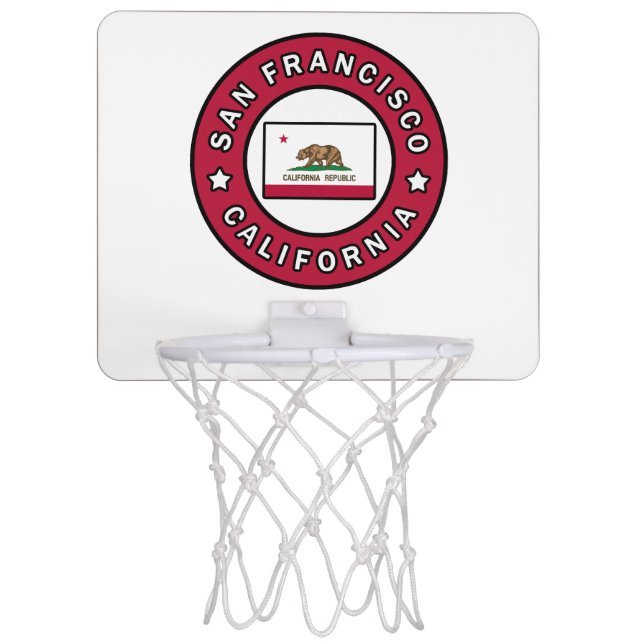 San Francisco California Mini Basketball Hoop (Front)