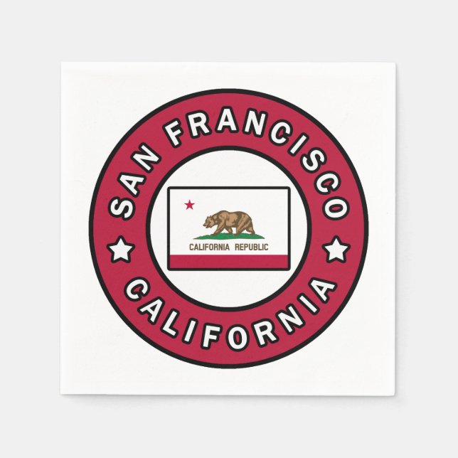 San Francisco California Napkins (Front)