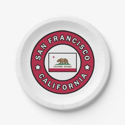 San Francisco California Paper Plates