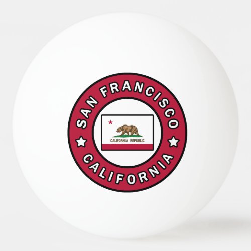 San Francisco California Ping Pong Ball
