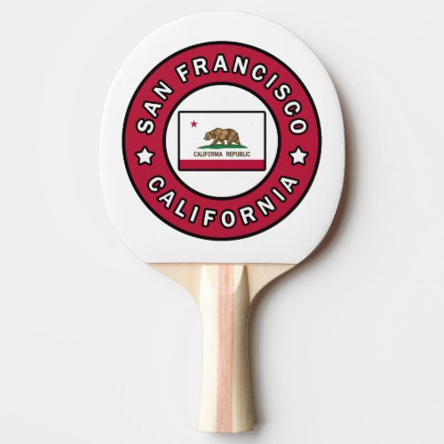 San Francisco California Ping Pong Paddle