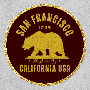 San Francisco California - Retro Bear  Patch