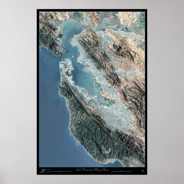 San Francisco, California satellite poster (Front)