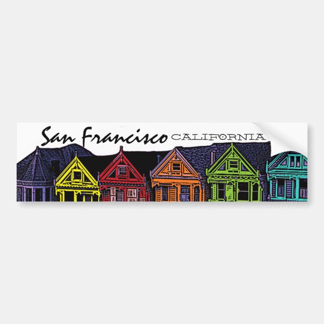 San Francisco California scenic bumper sticker (Front)