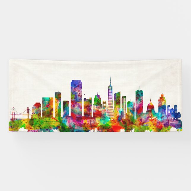 San Francisco California Skyline Banner (Horizontal)