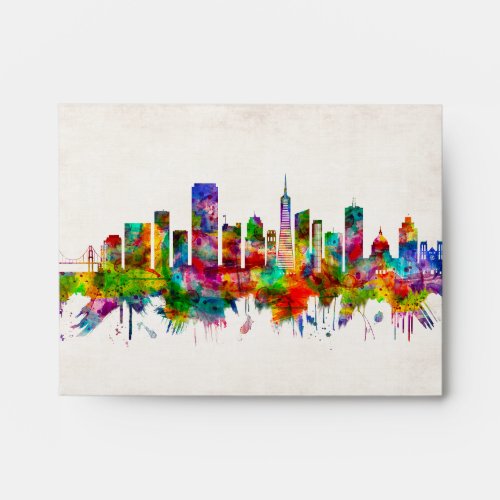 San Francisco California Skyline Envelope