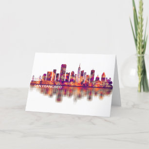 San Francisco California Skyline Holiday Card