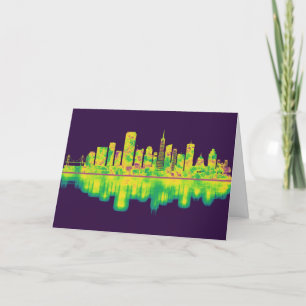 San Francisco California Skyline Holiday Card