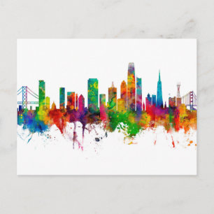 San Francisco California Skyline Postcard