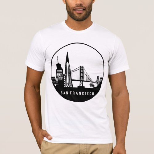 San Francisco California Skyline T_Shirt