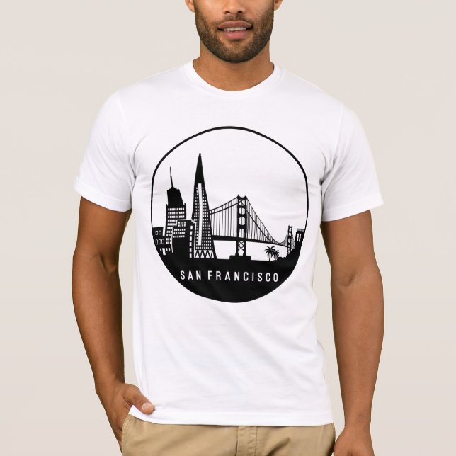 San Francisco California Skyline T-Shirt (Front)