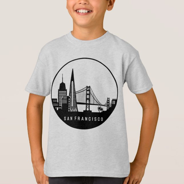 San Francisco California Skyline T-Shirt (Front)