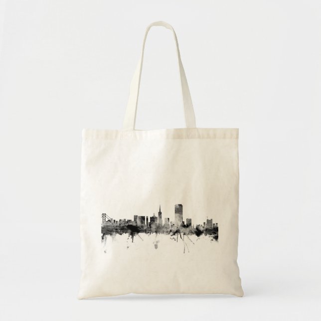 San Francisco California Skyline Tote Bag (Front)