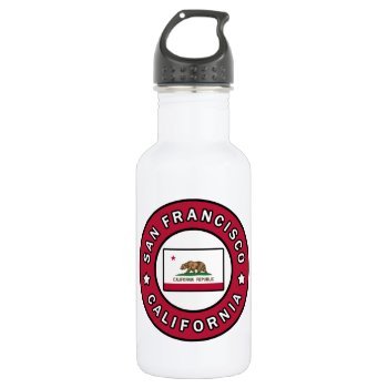 San Francisco California Stainless Steel Water Bottle by KellyMagovern at Zazzle