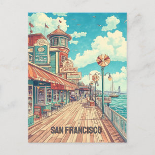 San Francisco California Travel Postcard